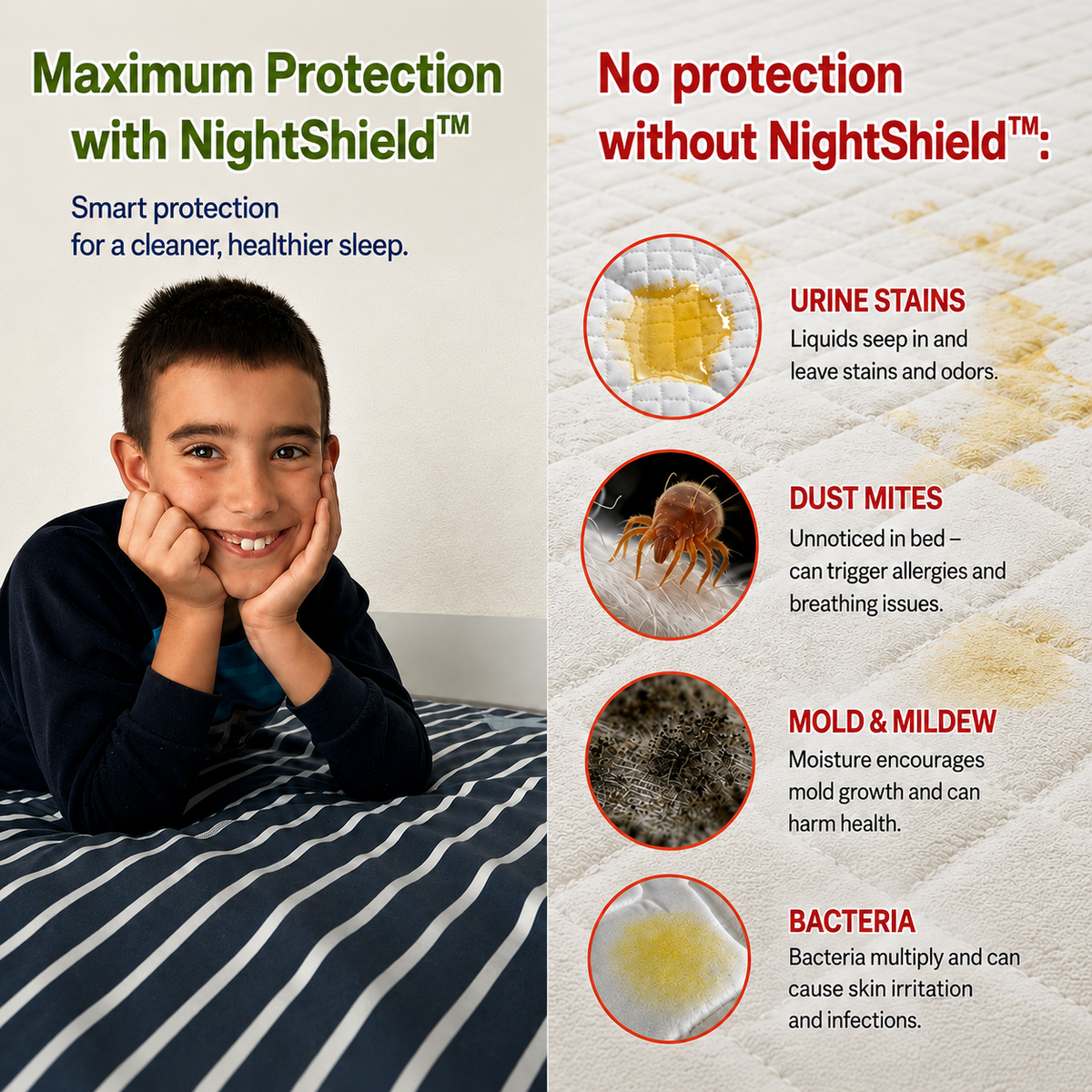 NightShield™ Waterproof Mattress Protector